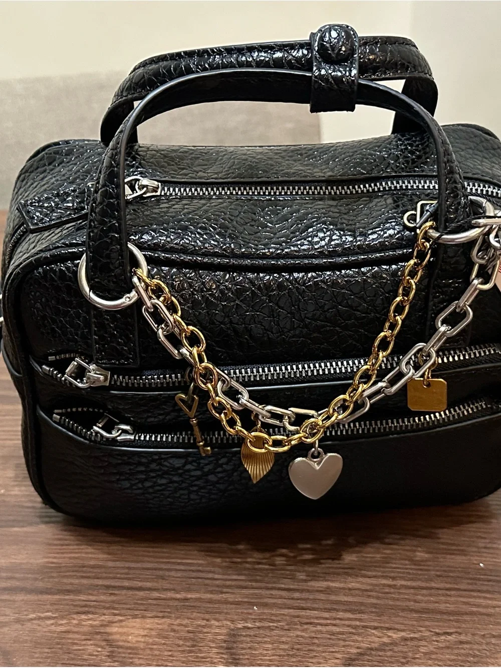 Zara satchel textured